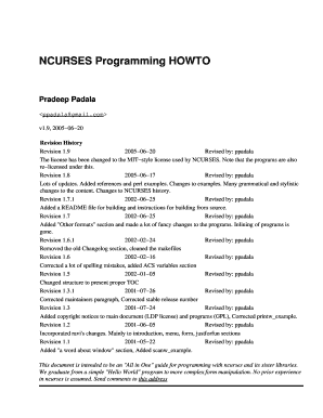 NCURSES Programming HOWTO