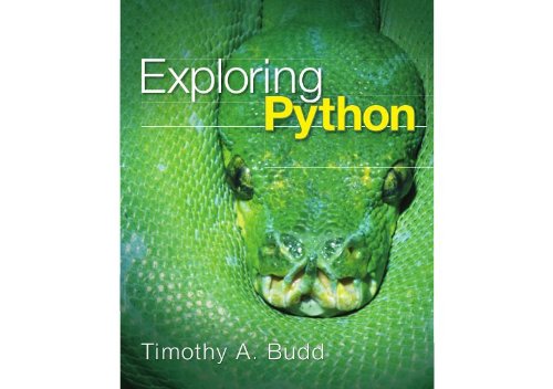 Exploring Python by Timothy A Budd