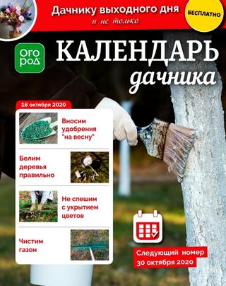 Огород Ру. Календарь дачника №20, октябрь 2020