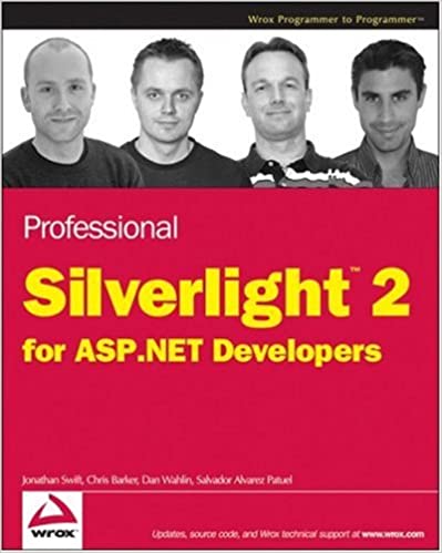 Professional Silverlight 2 for ASP.NET Developers by Jonathan Swift, Salvador Alvarez Patuel, Chris Barker, Dan Wahlin