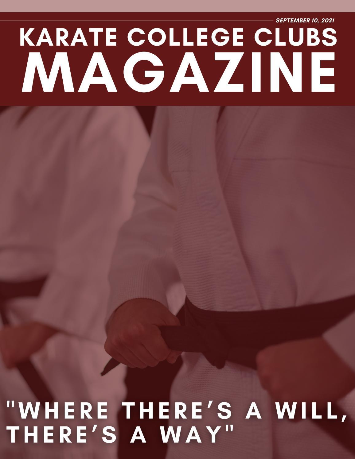 Karate College Clubs Summer Magazine, September  2021