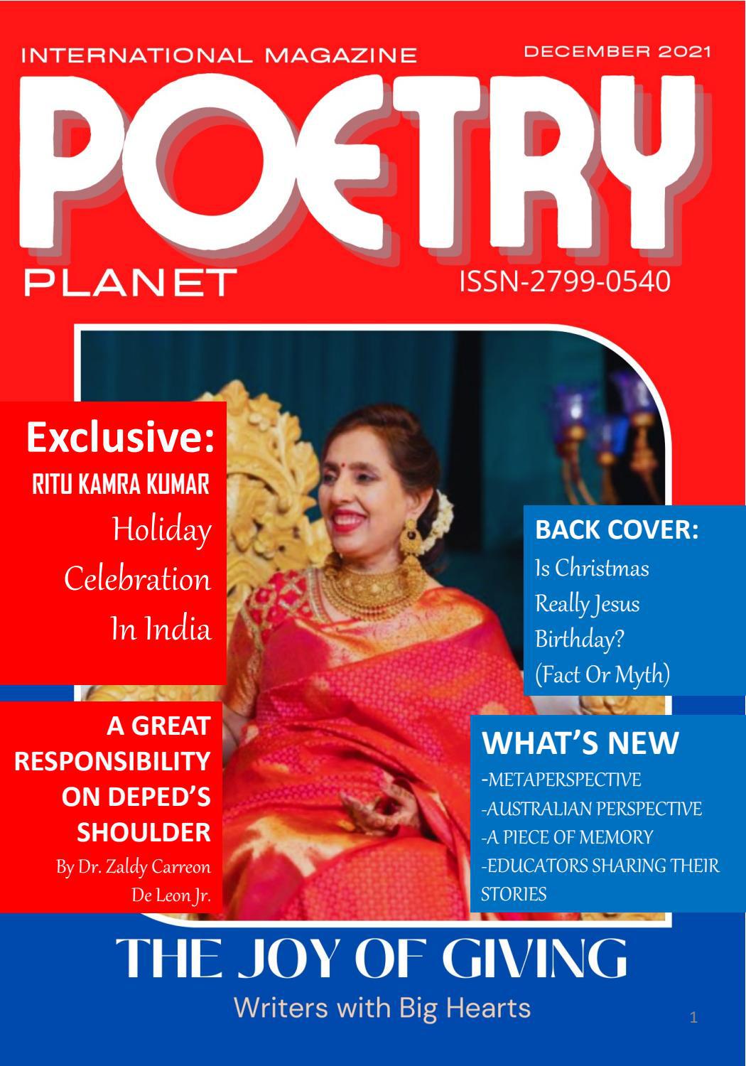POETRY PLANET International magazine (December 2021 Edition)