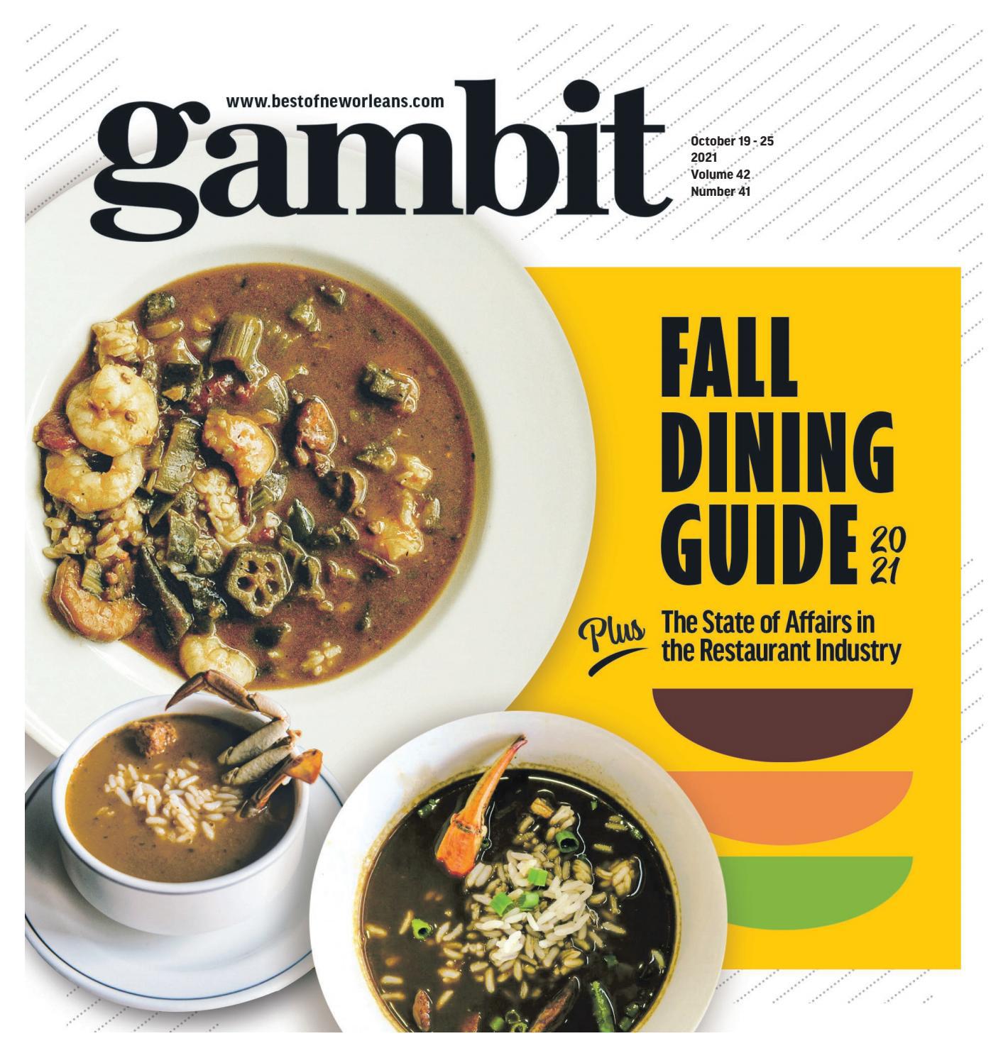 Gambit magazine October 19-25 2021, volume 42, number 41