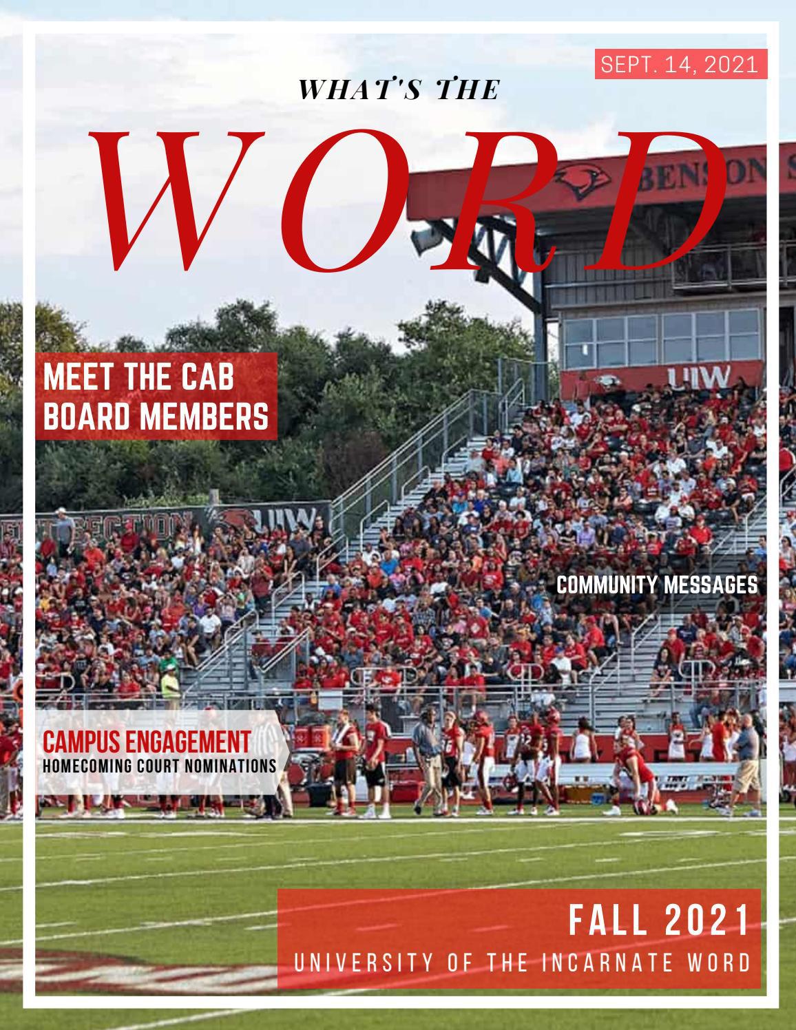 Sept. 14, 2021 What&#x27;s The Word - Student Online Magazine