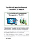 Top 5 WordPress Development Companies In The USA