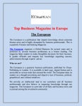 Top Business Magazine in Europe