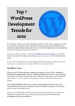 Top 7 WordPress Development Trends for 2022