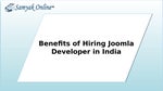 Benefits of Hiring Joomla Developer in India