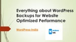 Everything about WordPress Backups for Website Optimized Performance