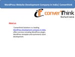 WordPress Website Development Company in India| Converthink