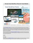 The best Travel WordPress Theme for Travel Website
