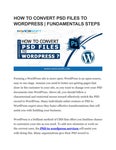 How to Convert Psd Files to Wordpress