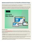 Quintessential Practices for WordPress Website Design