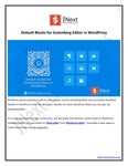 Default Blocks For Gutenberg Editor In WordPress