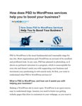 How does PSD to WordPress services help you to boost your business?