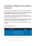 WordPress Vs Webflow: Which platform to choose?