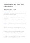 The Minecraft Sex Mod: Is it for Real? [The Adult Guide]