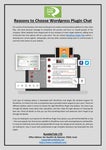 Reasons to Choose Wordpress Plugin Chat