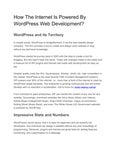 How The Internet Is Powered By WordPress Web Development?