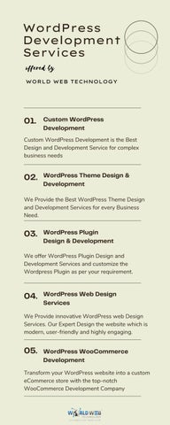 Custom WordPress Development Services Company