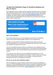 The Best Push Notification Plugin For WordPress Websites And Why You Need It