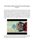 Why WordPress Business Website Style Is the Best Solution for You