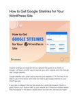 How to Get Google Sitelinks for Your WordPress Site