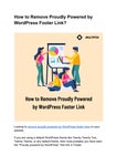 Remove Proudly Powered by WordPress Footer Link